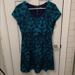 Navy blue and teal dress